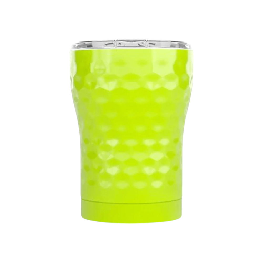 SIC Seriously Ice Cold 12 oz Tumbler in Neon Yellow Dimpled Golf